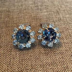 VTG Rhinestone Clip-on Earrings